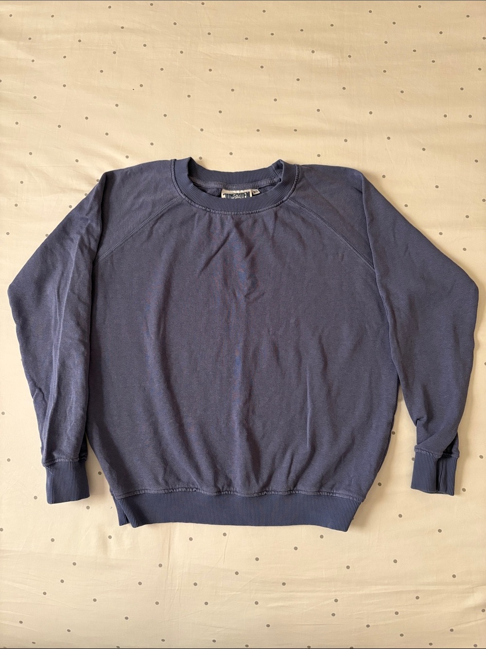 Jungmaven Crewneck Sweater in washed cornflower blue